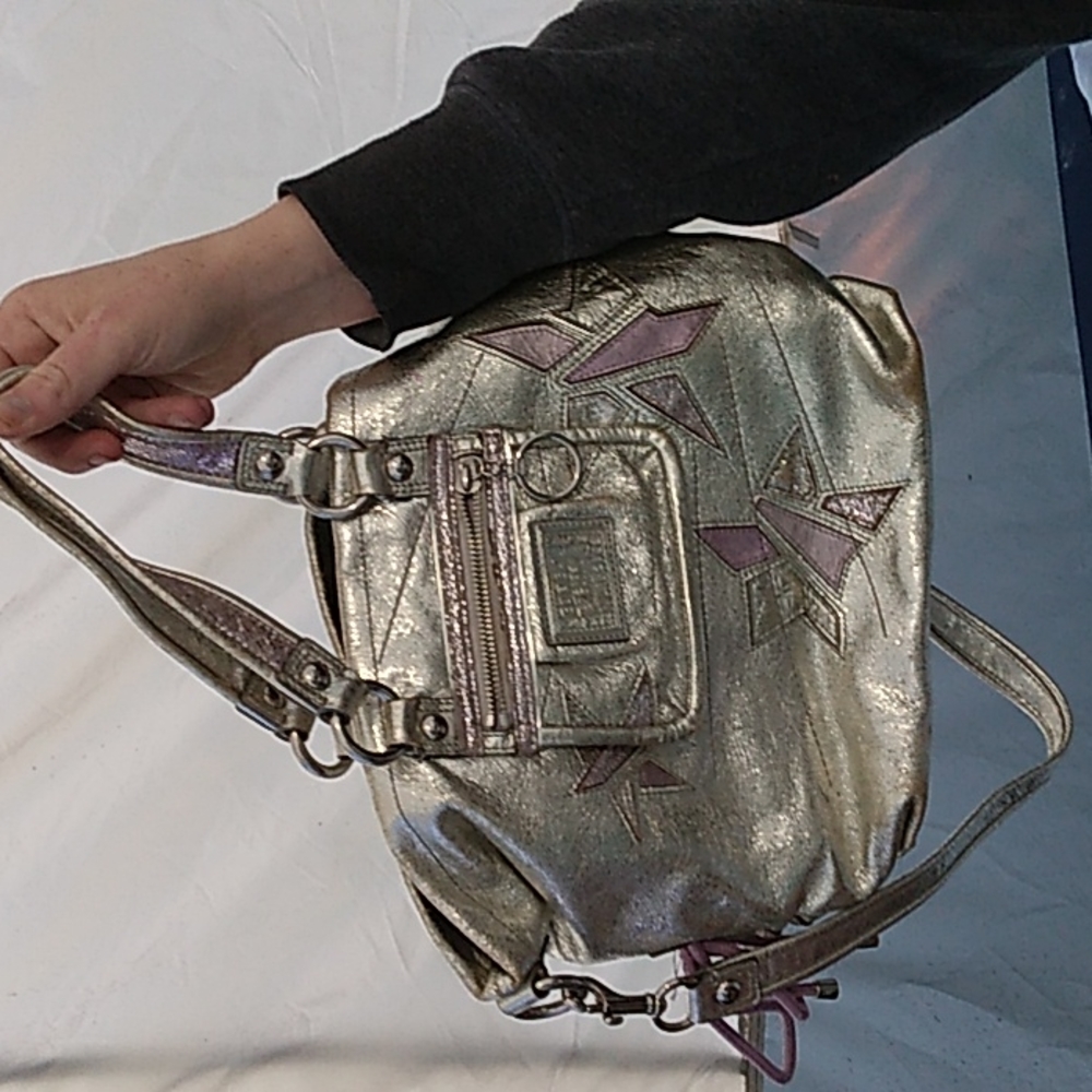 Silver Coach Bag